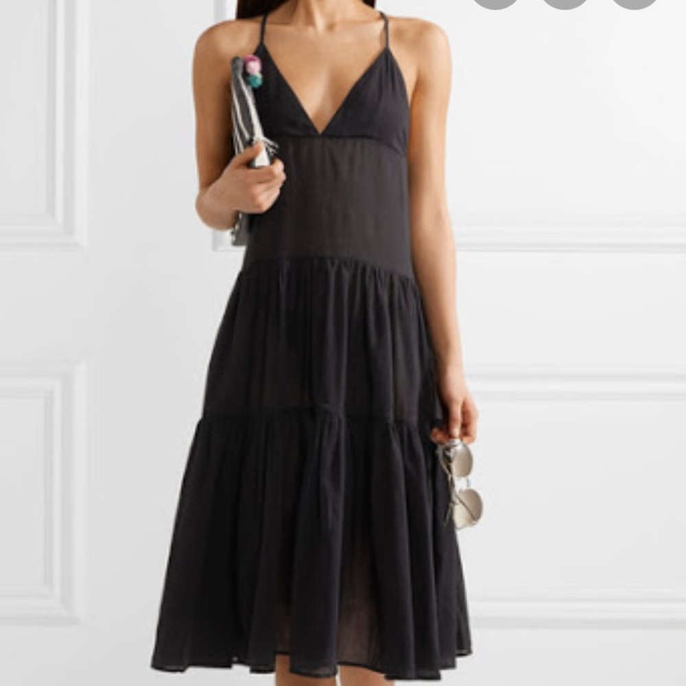 Mara Hoffman Black Tiered Dress
